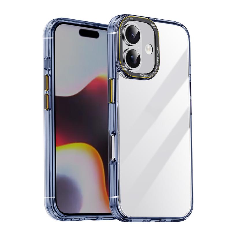EDA008199803B.jpg For iPhone 16 Plus iPAKY MG Series Transparent PC+TPU Phone Case(Transparent Blue) - Image 1