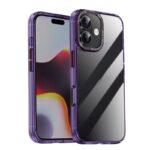 For iPhone 16 Plus iPAKY MG Series Transparent PC+TPU Phone Case(Transparent Purple)
