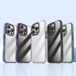 For iPhone 16 iPAKY MG Series Transparent PC+TPU Phone Case(Transparent Purple) - Image 2