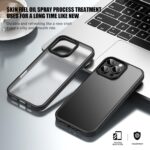 For iPhone 16 iPAKY Bright Color Frosted Series Shockproof PC+TPU Phone Case(Black) - Image 2