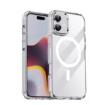 For iPhone 16 Plus iPAKY Mingxing Series MagSafe Magnetic Shockproof PC+TPU Phone Case(Transparent + Silver)