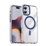 For iPhone 16 iPAKY Mingxing Series MagSafe Magnetic Shockproof PC+TPU Phone Case(Transparent + Blue)