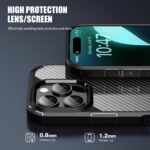 For iPhone 16 Plus iPAKY Pioneer Series Carbon Fiber PC+TPU Phone Case(Black) - Image 5