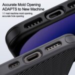 For iPhone 16 Pro Max iPAKY Star Lord Series Carbon Fiber Textured Oil Spray PC+TPU Phone Case(Black) - Image 6
