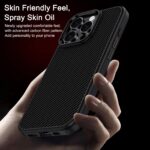 For iPhone 16 Pro Max iPAKY Star Lord Series Carbon Fiber Textured Oil Spray PC+TPU Phone Case(Black) - Image 8