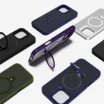 For iPhone 17 Pro Kalebol Frosted MagSafe Holder PC Phone Case(Black) - Image 3