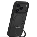 For iPhone 17 Pro Kalebol Frosted MagSafe Holder Acrylic Hybrid TPU Phone Case(Black) - Image 4