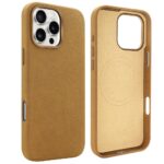 For iPhone 16 Pro VIETAO Suede MagSafe PU Leather Phone Case(Light Brown)