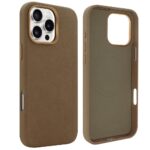For iPhone 16 Pro VIETAO Suede MagSafe PU Leather Phone Case(Dark Brown)