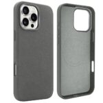 For iPhone 16 Pro VIETAO Suede MagSafe PU Leather Phone Case(Dark Grey)