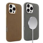 For iPhone 16 Pro VIETAO Suede MagSafe PU Leather Phone Case(Dark Grey) - Image 2