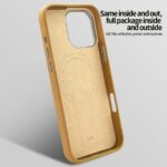 For iPhone 16 Pro VIETAO Suede MagSafe PU Leather Phone Case with Holder(Light Brown) - Image 3