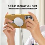 For iPhone 16 Pro VIETAO Suede MagSafe PU Leather Phone Case with Holder(Light Brown) - Image 4