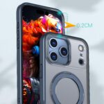 For iPhone 17 Pro kalebol MagSafe Metal Ring Holder Phone Case(Blue) - Image 5