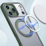 For iPhone 17 Pro kalebol MagSafe Metal Ring Holder Phone Case(Green) - Image 2