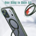 For iPhone 17 Pro kalebol MagSafe Metal Ring Holder Phone Case(Green) - Image 6