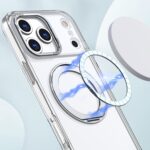 For iPhone 17 Pro kalebol MagSafe Metal Ring Holder Phone Case(Transparent) - Image 2
