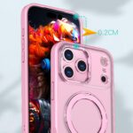 For iPhone 17 Pro kalebol MagSafe Metal Ring Holder Phone Case(Pink) - Image 5