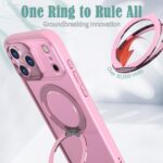 For iPhone 17 Pro kalebol MagSafe Metal Ring Holder Phone Case(Pink) - Image 6
