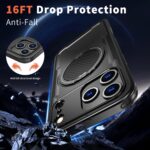 For iPhone 17 Pro kalebol Metal 360 Degree Rotation Holder MagSafe Phone Case(Black) - Image 3