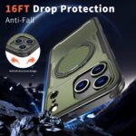 For iPhone 17 Pro kalebol Metal 360 Degree Rotation Holder MagSafe Phone Case(Green) - Image 3