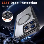 For iPhone 16 Pro kalebol Metal 360 Degree Rotation Holder MagSafe Phone Case(Grey) - Image 3