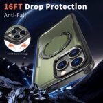 For iPhone 16 Pro kalebol Metal 360 Degree Rotation Holder MagSafe Phone Case(Green) - Image 3