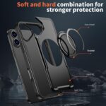 For iPhone 16 Plus kalebol Metal 360 Degree Rotation Holder MagSafe Phone Case(Black) - Image 6