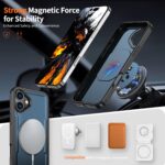 For iPhone 16 Plus kalebol Metal 360 Degree Rotation Holder MagSafe Phone Case(Navy Blue) - Image 2