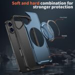 For iPhone 16 Plus kalebol Metal 360 Degree Rotation Holder MagSafe Phone Case(Navy Blue) - Image 6