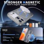 For iPhone 17 Pro kalebol Honeycomb Cooling MagSafe Holder Phone Case(Titanium Grey) - Image 2