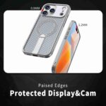 For iPhone 17 Pro kalebol Honeycomb Cooling MagSafe Holder Phone Case(Titanium Grey) - Image 4