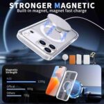 For iPhone 17 Pro kalebol Honeycomb Cooling MagSafe Holder Phone Case(Frosted Transparent) - Image 2