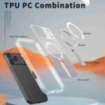 For iPhone 17 Pro kalebol Honeycomb Cooling MagSafe Holder Phone Case(Frosted Transparent) - Image 5