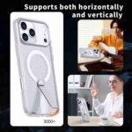 For iPhone 17 Pro kalebol Honeycomb Cooling MagSafe Holder Phone Case(Frosted Transparent) - Image 6