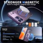 For iPhone 17 Pro kalebol Honeycomb Cooling MagSafe Holder Phone Case(Purple) - Image 2