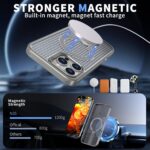 For iPhone 16 Plus kalebol Honeycomb Cooling MagSafe Holder Phone Case(Titanium Grey) - Image 2