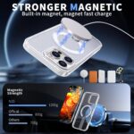 For iPhone 16 Plus kalebol Honeycomb Cooling MagSafe Holder Phone Case(Frosted Transparent) - Image 2
