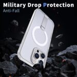 For iPhone 16 Plus kalebol Honeycomb Cooling MagSafe Holder Phone Case(Frosted Transparent) - Image 3