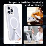 For iPhone 16 Plus kalebol Honeycomb Cooling MagSafe Holder Phone Case(Frosted Transparent) - Image 6