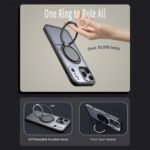 For iPhone 17 Pro Kalebol 360-degree Rotating MagSafe Magnetic Holder Phone Case(Black) - Image 4