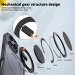 For iPhone 17 Pro Kalebol 360-degree Rotating MagSafe Magnetic Holder Phone Case(Black) - Image 6