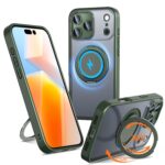 For iPhone 17 Pro Kalebol 360-degree Rotating MagSafe Magnetic Holder Phone Case(Green)