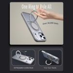For iPhone 17 Pro Kalebol 360-degree Rotating MagSafe Magnetic Holder Phone Case(Titanium Grey) - Image 4