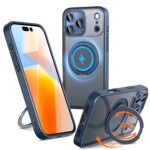 For iPhone 17 Pro Kalebol 360-degree Rotating MagSafe Magnetic Holder Phone Case(Blue)