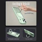 For iPhone 17 Pro Kalebol 360-degree Rotating MagSafe Magnetic Holder Phone Case(Avocado Green) - Image 4