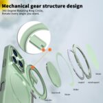 For iPhone 17 Pro Kalebol 360-degree Rotating MagSafe Magnetic Holder Phone Case(Avocado Green) - Image 6