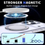 For iPhone 17 Pro Kalebol 360-degree Rotating MagSafe Magnetic Holder Phone Case(Transparent) - Image 2