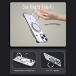 For iPhone 17 Pro Kalebol 360-degree Rotating MagSafe Magnetic Holder Phone Case(Transparent) - Image 4