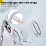 For iPhone 17 Pro Kalebol 360-degree Rotating MagSafe Magnetic Holder Phone Case(Transparent) - Image 6